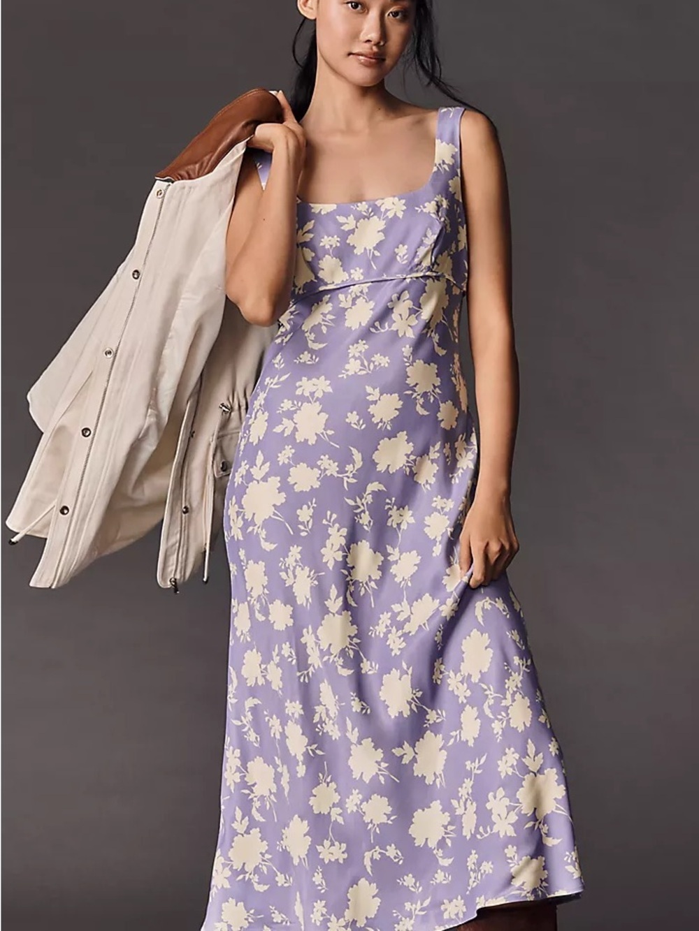 Maeve Square-Neck Midi Slip Dress - Picture 5 of 12